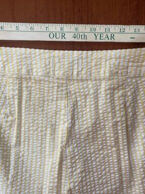 Kim Rogers Women's yellow Gingham Striped Pants Size 8